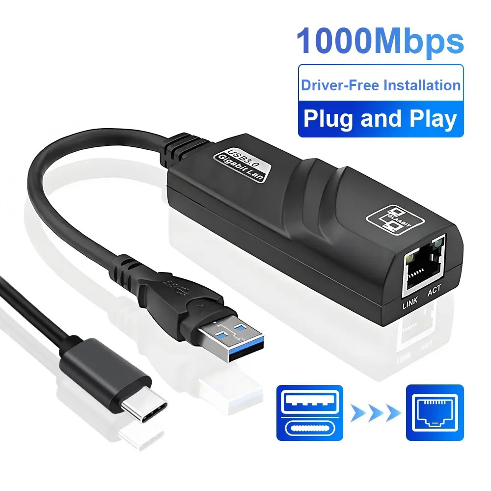 Laptop External Accessories - Adattatore Wifi USB 3.0 HUB Ethernet