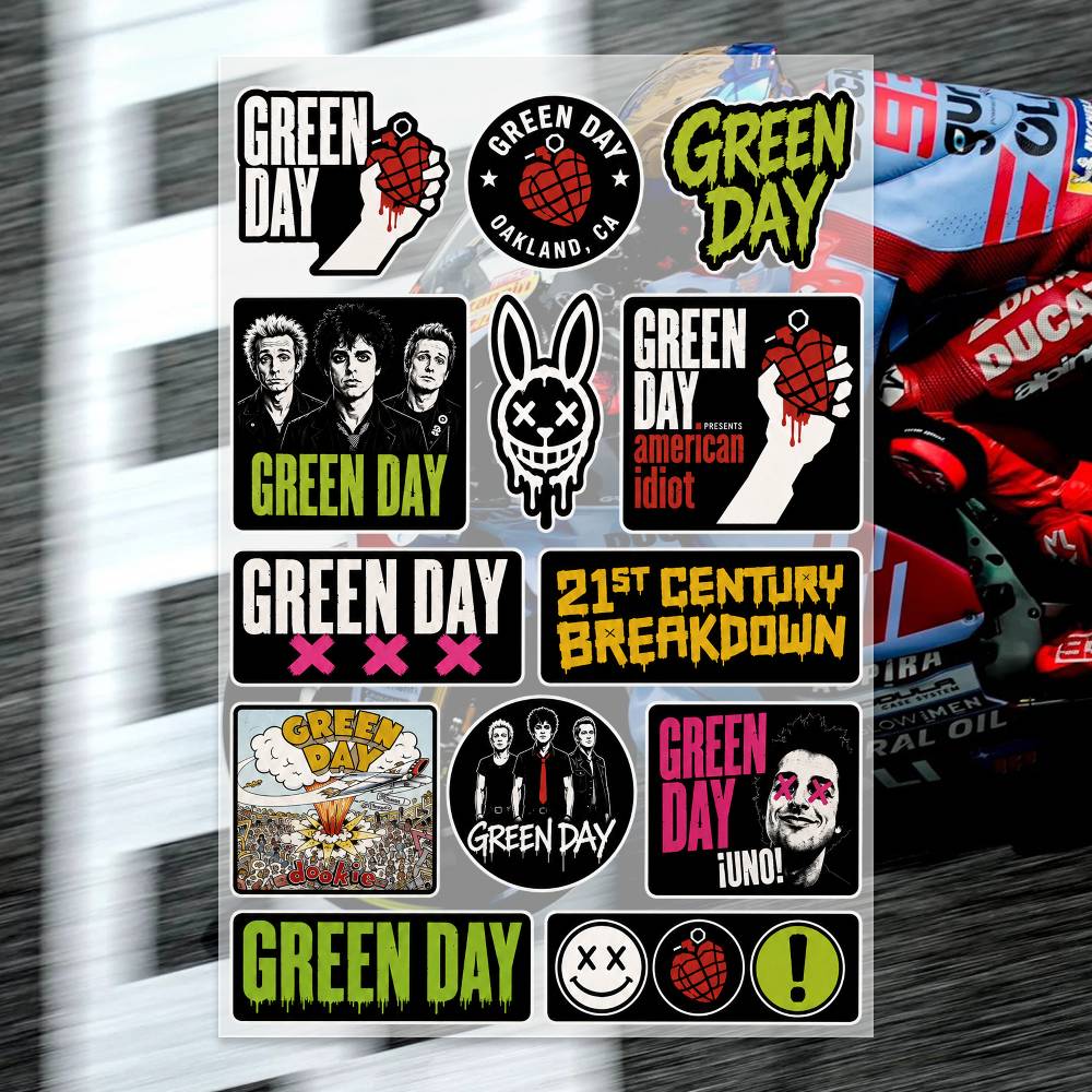 Laptop Accessories Wallpaper - Adesivi G-Green Day per Moto, Auto,