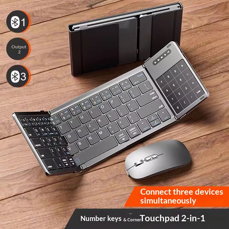 Laptop External Accessories - Tastiera Bluetooth wireless Mengzu Tri Fold
